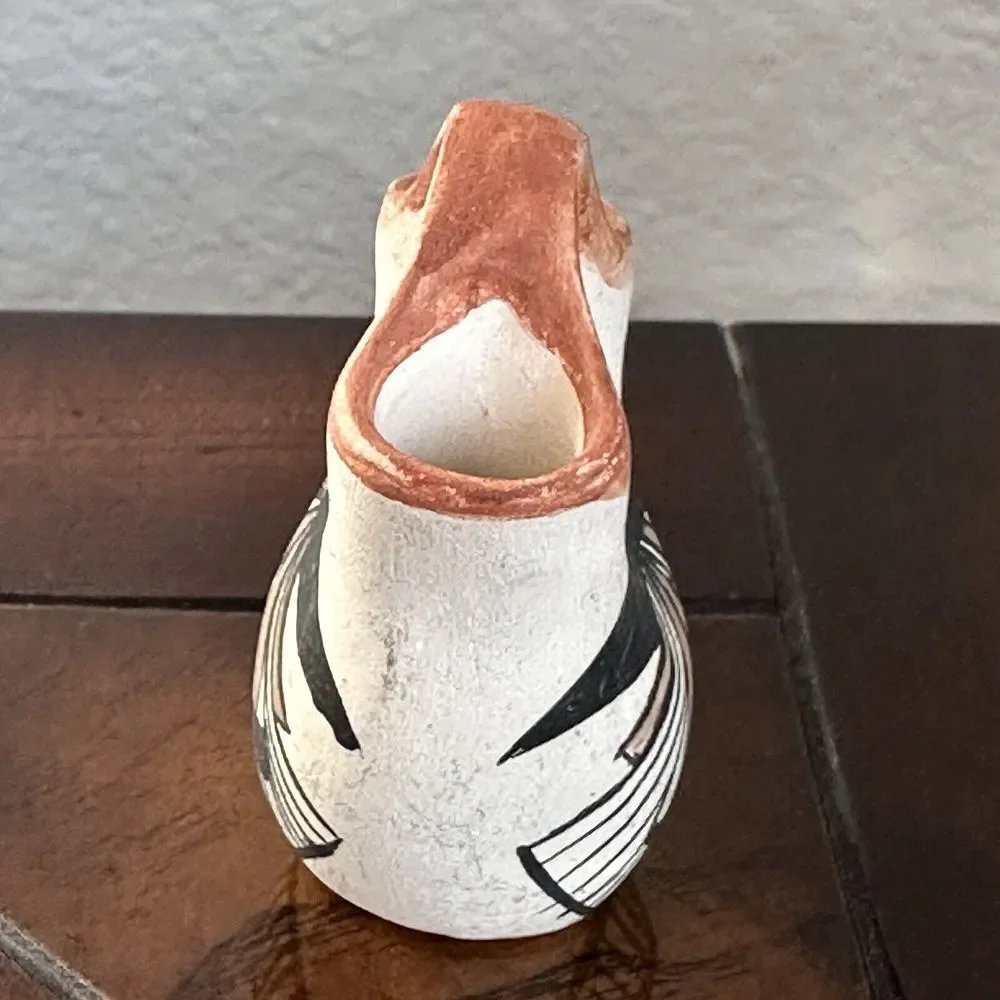 VTG Isleta Pueblo New Mexico Pottery Mini‎ Wedding Vase 2 Inch Native American